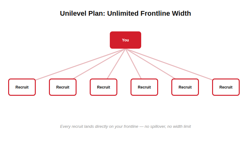 Unilevel MLM Plan Structure