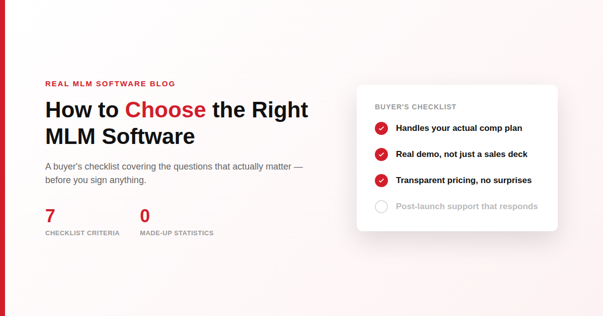 How to Choose the Correct MLM Software: A Buyer's Guide