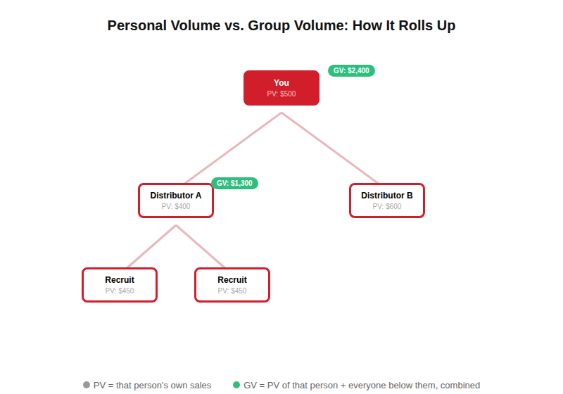 Personal vs Group Volume Diagram