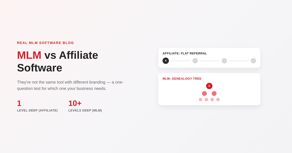 MLM vs Affiliate Software: The Real Difference
