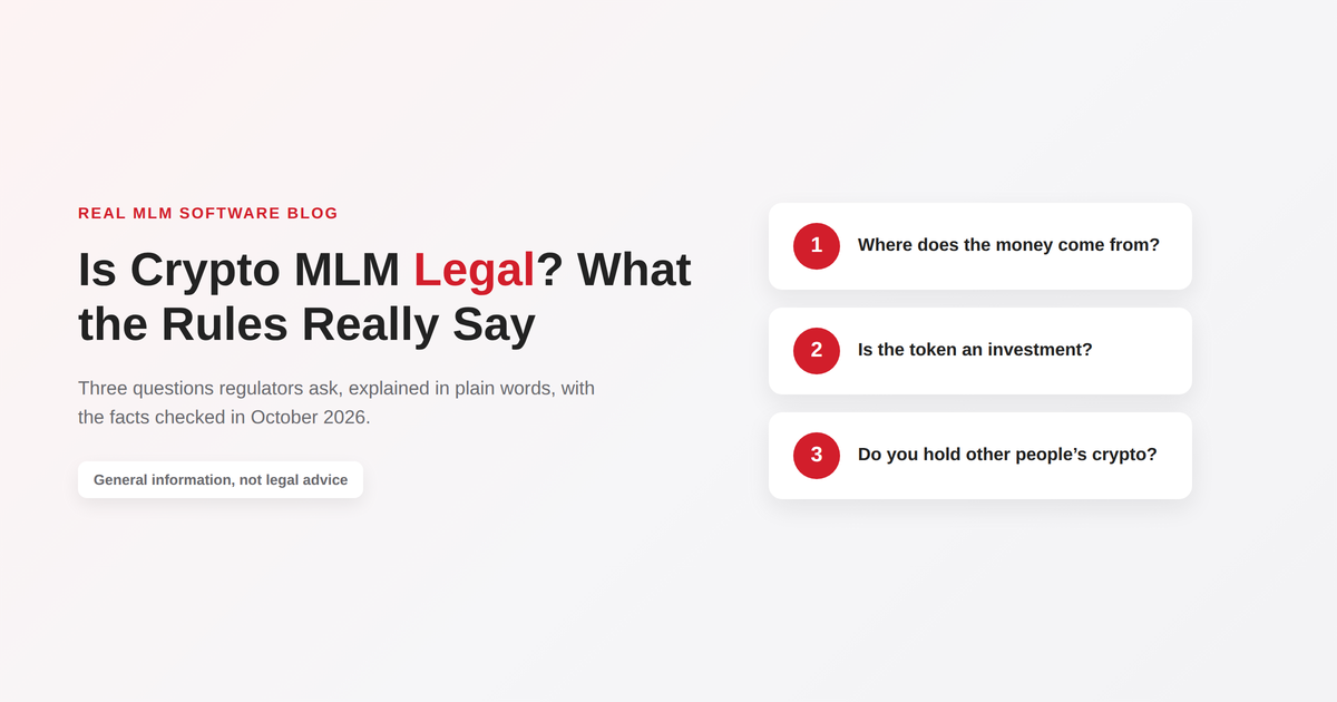 Is Crypto MLM Legal? What the Rules Really Say