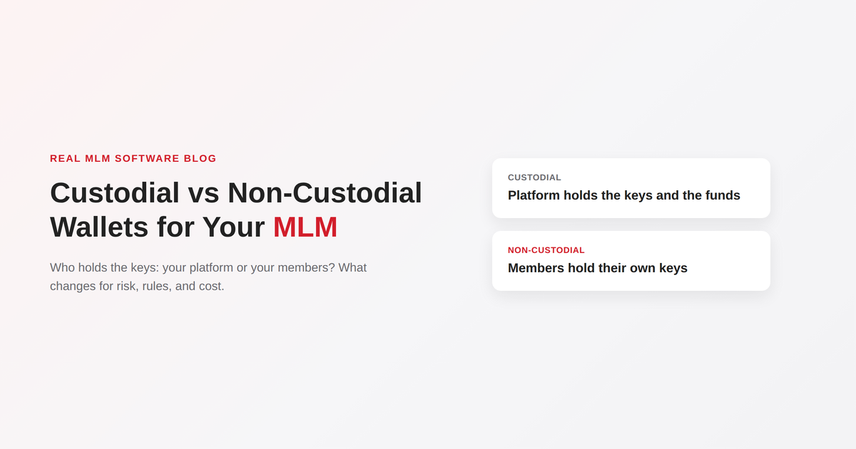 Custodial vs Non-Custodial Wallets for Your MLM