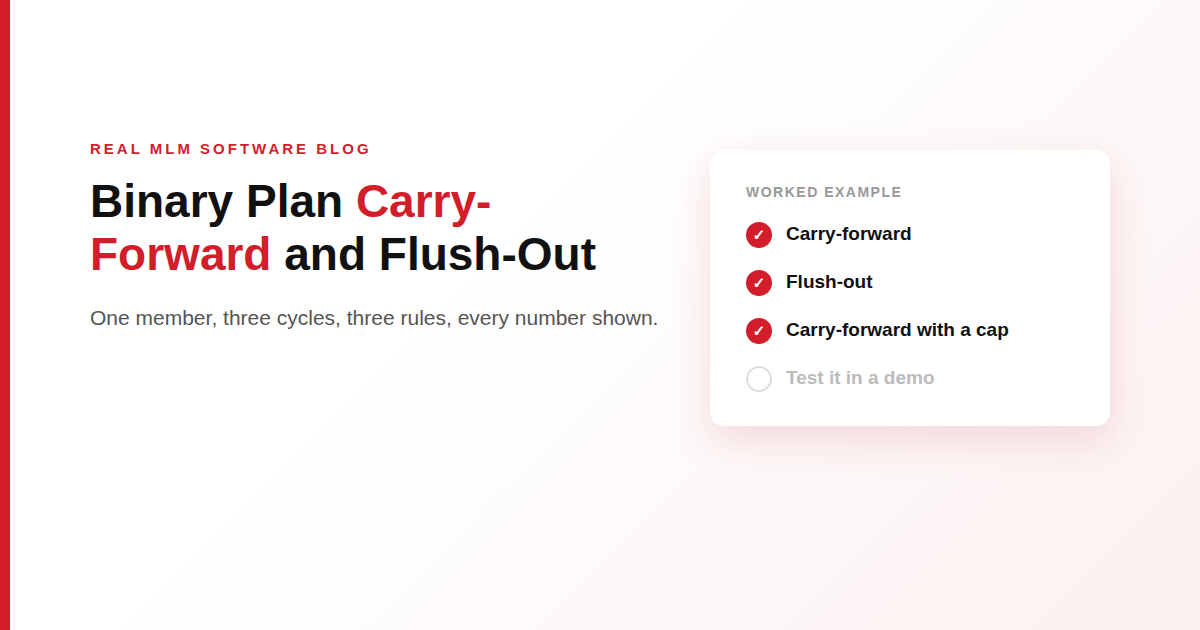 Binary Plan Carry-Forward and Flush-Out: Worked Example