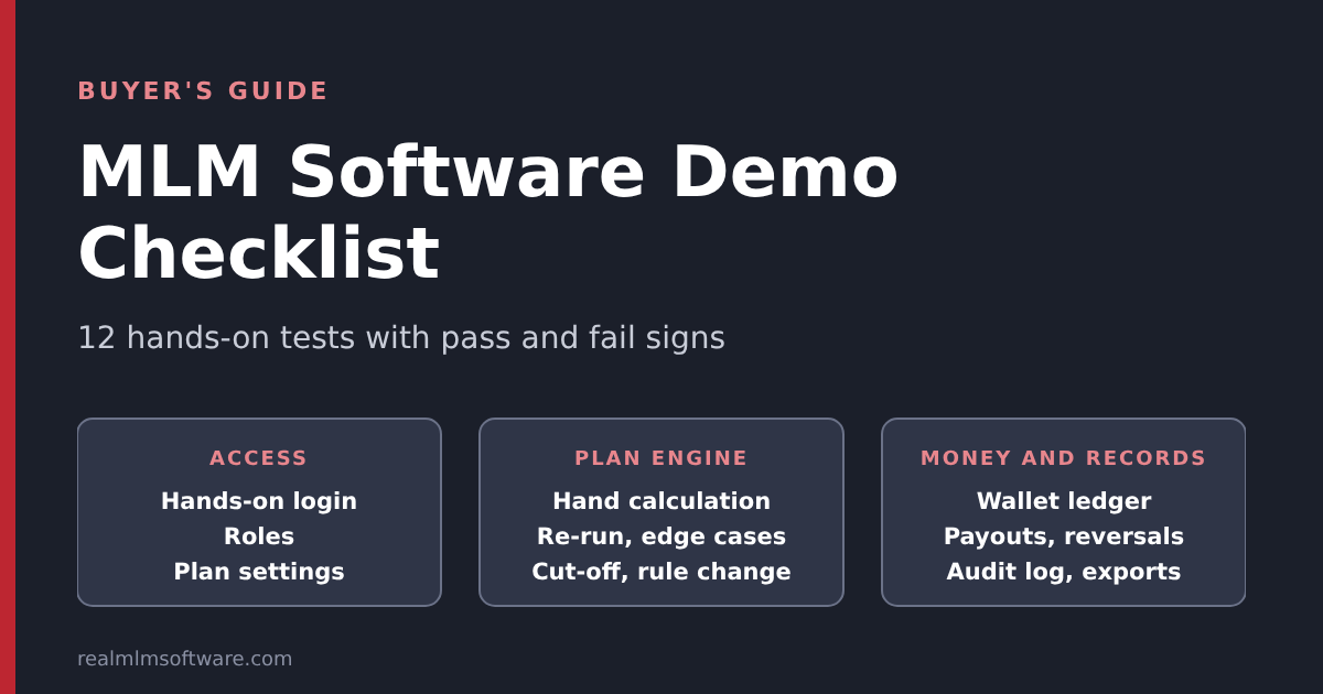 MLM Software Demo Checklist: 12 Tests Before You Buy